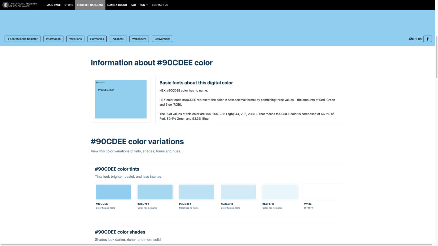 THE OFFICIAL REGISTER OF COLOR NAMES - Webis Tech LABO.